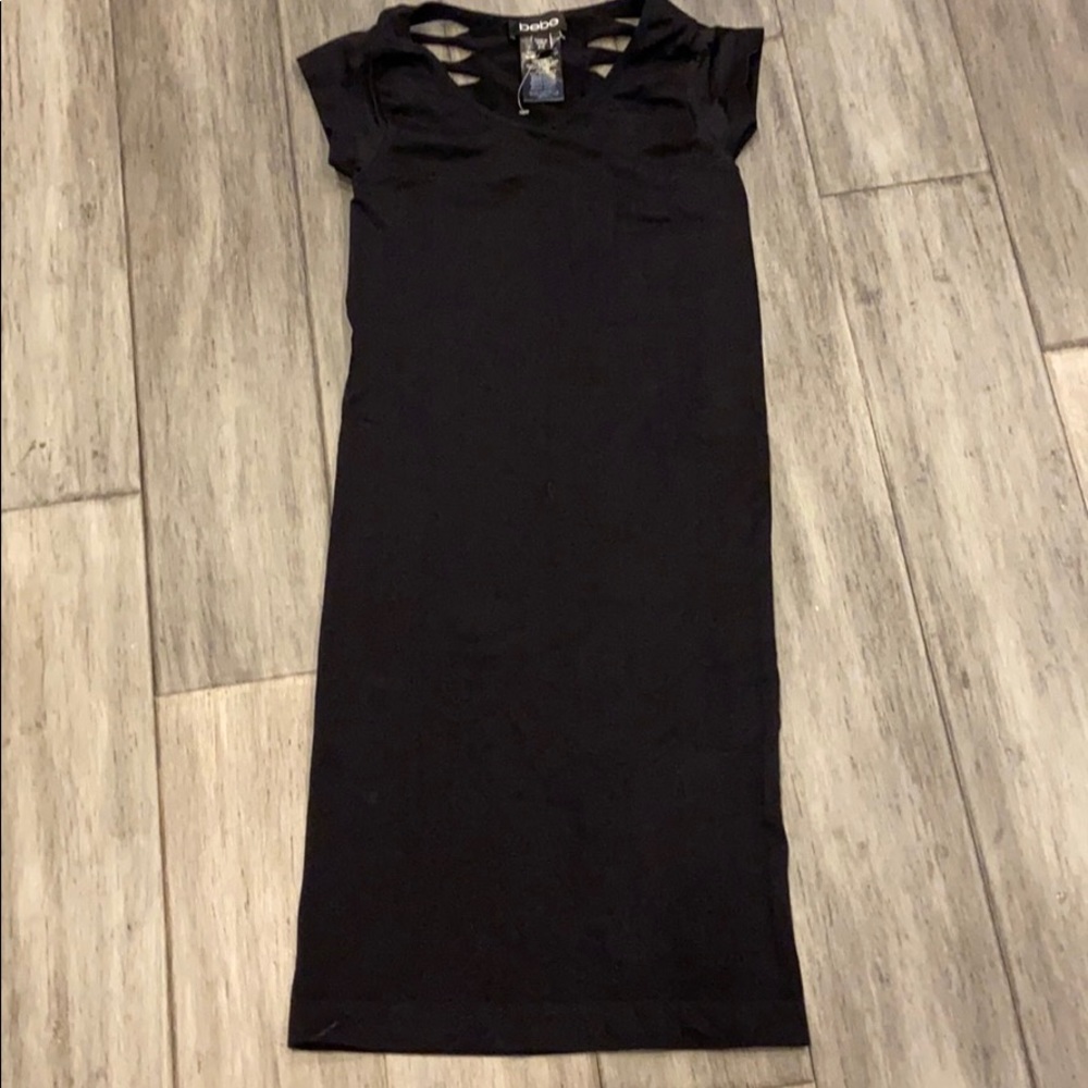 2010-2011 Black nwot Bebe tight stretch dress; fit S-M